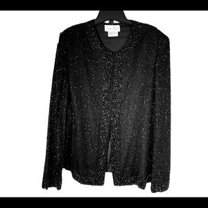 Black embellished beads Fancy Jacket size L